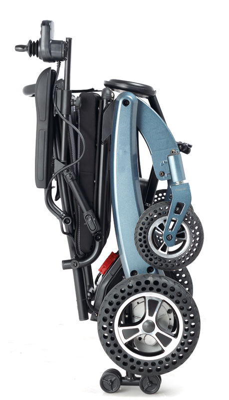 Adult Disabled Handicapped Travel Portable Lightweight Folding Remote Control Electric Wheelchair With Joystick Control