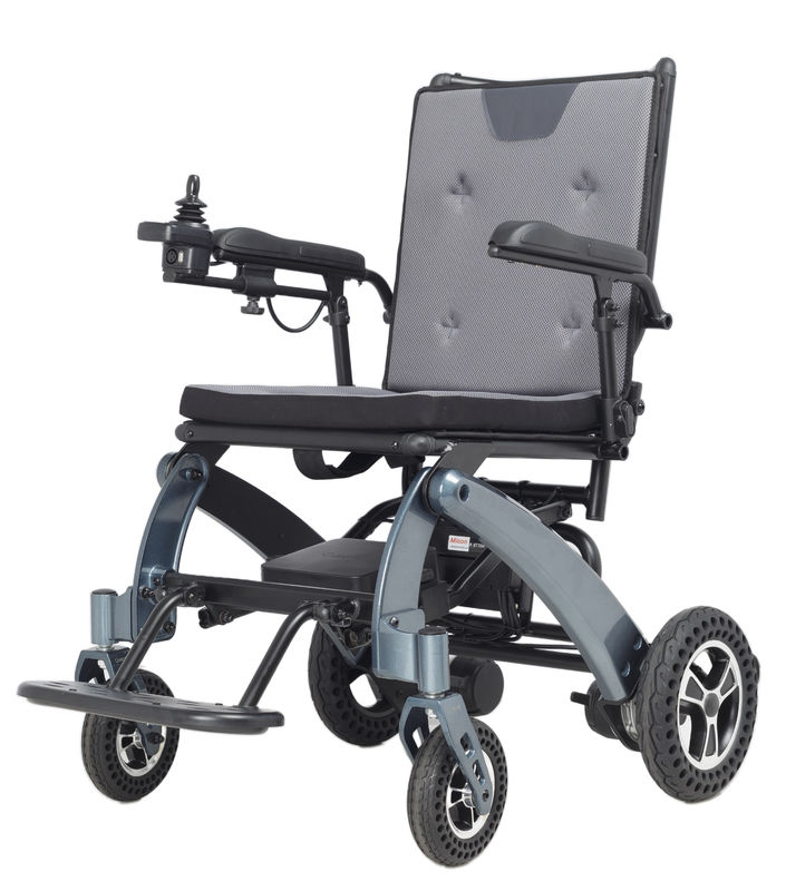 Adult Disabled Handicapped Travel Portable Lightweight Folding Remote Control Electric Wheelchair With Joystick Control