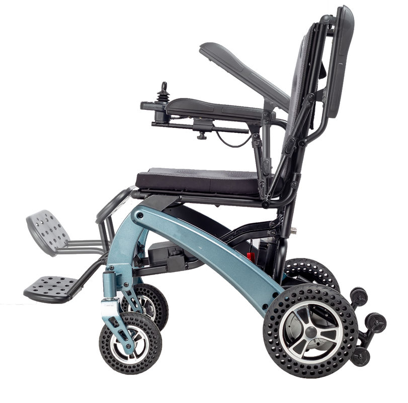 Adult Disabled Handicapped Travel Portable Lightweight Folding Remote Control Electric Wheelchair With Joystick Control