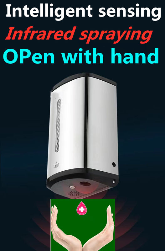 Clean Room Washroom Hand Wash Touchless Stainless Steel 304 Automatic 800ml Sensor Soap Alcohol Spray Hand Sterilizer