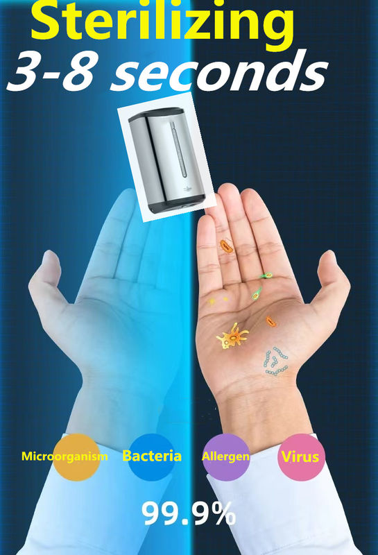 Clean Room Washroom Hand Wash Touchless Stainless Steel 304 Automatic 800ml Sensor Soap Alcohol Spray Hand Sterilizer